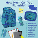 Bentgo Kids 2-in-1 Backpack & Insulated Lunch Bag - Durable 16” Backpack & Lunch Container in Unique Prints for School & Travel - Water Resistant, Padded & Large Compartments (Shark) by TinyTreasures Baby Boutique