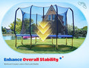 ORCC 8 x 13 FT Oval Outdoor Trampoline with Safety Net - Recreational Gymnastics Trampoline for Kids, 1200LBS Capacity, Heavy-Duty Galvanized Steel Frame by TinyTreasures Baby Boutique