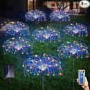 Solar Garden Firework Lights Outdoor 8 Pack, 8 Modes, 120 LED Waterproof Copper Wire DIY Solar Decorative Lights with Remote Control, for Yard Pathway Party Decor by GreenHaven Gardens