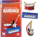 BioSwiss Bandages, Musical Instruments Shaped Self Adhesive Bandage, Latex Free Sterile Wound Care, Fun First Aid Kit Supplies for Kids and Adults, 50 Count by TinyTreasures Baby Boutique