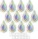 HDCRYSTALGIFTS Suncatcher Crystal 50mm AB Loquat Shape Chandelier Parts Drops Prisms Hanging Pendants 50mm,Pack of 12 by GreenHaven Gardens