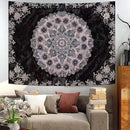 Fowocu Boho Floral Mandala Tapestry Wall Hanging Grey Bohemian Flower Medallion Tapestry Aesthetic Gray Black Hippie Indian Small Tapestries for Bedroom Living Room Dorm Decor 48 x 36 Inch by CozyNest Decor