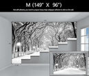Beautiful 3D Snowy Forest Wallpaper Gray New York Park Landscape Wall Mural Living Room Bedroom (Not Peel and Stick) by CozyNest Decor