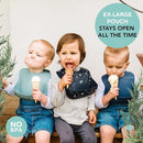 Loulou Lollipop Soft, Waterproof Silicone Feeding Bib by TinyTreasures Baby Boutique