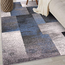 Rugshop Modern Distressed Boxes Area Rug 5' x 7' Blue by TinyTreasures Baby Boutique