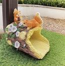 Squirrel Statues Gutter Downspout Extension Statues Garden Decoration,Resin Statue Outdoor Decor,Animal Downspout Diverter,Decorative Gutter Extension,3"×4" Downspout Extender Diverter Splash Block by GreenHaven Gardens