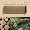 Vailando Floating Shelves for Wall, Set of 4 Solid Wood Wall Mounted Shelves, 16" Rustic Walnut Display Shelf for Bedroom, Living Room, Bathroom, Kitchen – Strong Load Capacity & Natural Pine by CozyNest Decor