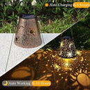 Toodour Solar Lantern Outdoor, Upgrade Hanging Solar Lights Garden Decor, Waterproof Hollow Out Retro Metal Sun & Moon Decorative Lights for Patio, Balcony, Yard, Walkway by GreenHaven Gardens