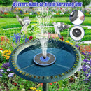 SZMP Solar Fountain Upgrade, 3.5W Solar Powered Bird Bath Fountains with Flower, Outdoor Water Feature Solar Pump with 7-in-1 Nozzles, 4 Fixed Pipes for Humingbirds, Garden, Pool, Pond, and Fish Tank by GreenHaven Gardens