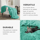 Bedsure GentleSoft Fluffy Aruba Blue King Size Blanket for Bed, Thick Soft Sherpa Faux Fur Fleece Bedding Fuzzy Plush Winter Warm Heavy Big Large King Blanket, Cozy Blue Gifts for Men Women, 108x90 by CozyNest Decor