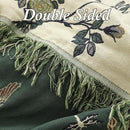 Snycler Boho Throw Blanket for Bed - 100% Cotton Ultra Soft Rustic Quilt Green Hummingbird Printed Farmhouse Decor Bed Blankets,60"×80" All Season Rustic Throw for Sofa Couch Chair by CozyNest Decor