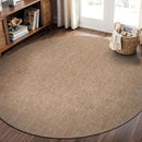 CAMILSON Easy Jute Round Rug 6ft Indoor Outdoor Natural Color Fiber Area Rugs for Living Room Patio and Kitchen Rug Solid Boho Woven Design Easy-Cleaning Washable Outside Carpet Alfombras (6 Round) by CozyNest Decor