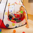 Kids Play Tent with 100 Balls – 39″x39″ Pop-Up Ball Pit Playhouse – Indoor/Outdoor Toy with Mesh Windows & Carry Bag by TinyTreasures Baby Boutique