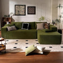 ovios 104" Cloud Sectional Couch with L-Shape Chaise,Modern Modular Sofa with Deep Seat, Upholstered Couches for Living Room Bedroom,No Assembly Required, Green (Cloud Velvet) by CozyNest Decor