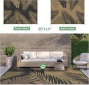 GENIMO Outdoor Rug 10' x 14' Waterproof for Patios Clearance, Reversible Outdoor Plastic Straw Camping Rug Carpet, Large Area Rugs Mats for RV, Camper, Deck, Balcony, Porch, Beach, Picnic, Black&Brown by CozyNest Decor