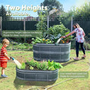 KING BIRD Raised Garden Bed Kit 2025 Upgraded Modular DIY Galvanized Planter Garden Box Outdoor for Gardening, Vegetables, Flowers, Elegant Roman Column Design, 71x24x24 in, Dark Grey by GreenHaven Gardens