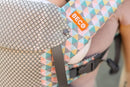 Beco Gemini Baby Carrier from Newborn to Toddler - Certified Ergonomic Newborn Baby Carrier for Infants and Children of 7-35 lbs - M Shape, Adjustable Seat, Breathable 3D Mesh (Cool Grey Geometric) by TinyTreasures Baby Boutique