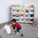 Humble Crew Supersized Toy Storage Organizer with 16 Removable Bins, Grey/White – Large Toy Storage for Toddlers Ideal for Kids' Rooms, Playrooms, and Nurseries - Modern Toy Bins for Kids by TinyTreasures Baby Boutique