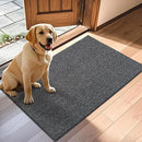 JSEI Dirt Trapper Door Mat 32"x48" Non-Slip Washable Entrance Mat, Dog Doormats, Absorbent & Fade-Resistant Floor Mats, Low Profile Welcome Mats for Entryway, Front Door, and Inside Entrance,Dark Grey by CozyNest Decor