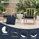 Patio Chair Cushions 18.5 X 16 X 4 Inch Waterproof Outdoor Seat Cushions for Patio Furniture, Outdoor Sofa Couch Pads with Ties & Handle, Set of 2, Navy Blue by GreenHaven Gardens