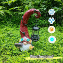 Solar Outdoor Figurine Lights Gnome Garden Decor Statue with LED Flowers & Lantern, Glowing Fairy Yard Decorations for Outside Patio Yard Front Porch, Housewarming Home Decor Gifts Thanksgiving by CozyNest Decor