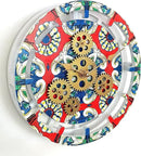 The Gears Clock Wall Clock Italy Collection with Moving Gears (Furore, 10 inch Round) by CozyNest Decor
