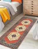 Keen Home Design 2x7 Rug - Machine Washable Runner Rug with Non-Slip Backing, Ideal for Hallway, Entryway, Kitchen, Laundry Room - Vintage, Easy Clean, Durable, Low Pile Rug - (2'6" x 7')