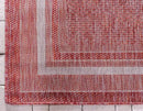 Unique Loom Outdoor Border Collection Area Rug - Soft Border (2' x 6' 1" Runner, Rust Red/ Ivory) by GreenHaven Gardens
