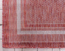 Unique Loom Outdoor Border Collection Area Rug - Soft Border (7' 10" x 11' 4" Rectangle, Rust Red/ Ivory) by GreenHaven Gardens