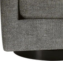 CHITA Swivel Accent Chair, FSC Certified Upholstered Fabric Barrel Chair for Living Room Set of 2, Fully Assembled, Pebble Grey by CozyNest Decor