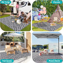 HEBE Outdoor Rug Waterproof 6x9, Reversible Plastic Straw Rug RV Camping Rug, Indoor Outdoor Patio Mat Clearance, Outside Carpet for Porch,Deck,Camper,Balcony,Backyard,Picnic by GreenHaven Gardens