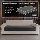 Couch Cushion Covers for Sectional Sofa, Stretch Soft Sofa Slipcovers Washable Wear-Resistant Universal Furniture Protector for Living Room(1 Piece Oversized Cover, Dark Gray) by CozyNest Decor