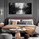 Large Abstract Canvas Wall Art for Living Room Large Size,Black and White Pictures Wall Art for Office 29 x 59 Inch by CozyNest Decor