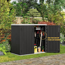 Large Outdoor Storage Box,Resin Sheds&Outdoor Storage Waterproof/Lockable,Outdoor Storage Cabinets for Balcony,Garage,Backyard (37Cu.ft-Black White) by GreenHaven Gardens