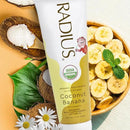 RADIUS USDA Organic Kids Toothpaste 3oz Non Toxic Chemical-Free Gluten-Free Designed to Improve Gum Health for Children's 6 Months and Up - Coconut Banana - Pack of 6 by CozyNest Decor