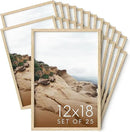 Haus and Hues 12x18 Natural Oak Wood Picture Frames Set of 25 - Premium Bulk Picture Frames 12x16 Bundle - Elegant Gallery Wall Frame Set for Posters, Art Display - Ideal for Wall Decor in Home & by CozyNest Decor