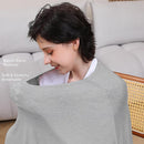Nursing Cover for Breastfeeding, 360°Full Coverage Nursing Poncho, Rayon Soft & Breathable Breastfeeding Cover up (Smooth Rayon, Knit Grey) by TinyTreasures Baby Boutique