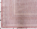 Unique Loom Outdoor Border Collection Area Rug - Soft Border (7' 10" x 11' 4" Rectangle, Rust Red/ Ivory) by GreenHaven Gardens