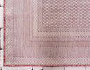 Unique Loom Outdoor Border Collection Area Rug - Soft Border (7' 1" x 10' Rectangle, Rust Red/ Ivory) by GreenHaven Gardens
