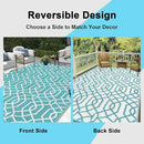 HEBE Outdoor Rug Waterproof 8x10, Reversible Plastic Straw Rug RV Camping Rug, Indoor Outdoor Patio Mat Clearance, Outside Carpet for Porch,Deck,Camper,Balcony,Backyard,Picnic by GreenHaven Gardens