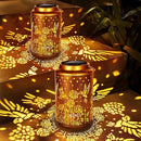 Brizled Hummingbird Solar Lantern Lights, 2 Pack LED Hollow Out Hanging Lantern Lights Outdoor, Warm White Solar Garden Light Decorative Retro Metal Outdoor Lighting for Garden Patio Courtyard Path by CozyNest Decor