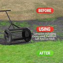Walensee 24 Inch Compost Spreader Peat Moss Spreader with Upgrade T Shaped Handle for Planting Seeding Durable Lightweight Metal Mesh Spreader for Lawn and Garden Care Manure Spreaders Roller Patented by GreenHaven Gardens