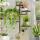 Rotating Wall Plant Shelves Versatile Window Plant Shelf for Indoor Plants Bathroom Living Room Use Wall Planter with Durable Metal Material 4 Pots by CozyNest Decor