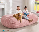 Hobestluk 6FT Bean Bag Chairs Adult Bean Bag with Portable Handle Comfy Large Bean Bag Lounge Chair with Removable Cover for Living Room Bedroom (Stripe Pink, 6FT) by TinyTreasures Baby Boutique