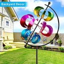 62.9" Large Wind Spinner Outdoor Decor, Garden Art with Metal Stake, Resistant for Yard, Patio and Lawn by CozyNest Decor