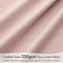 MIULEE 100% Blackout Curtains 120 Inch Long 2 Panels for Bedroom, Thick Luxury Faux Linen Black Out Curtain Room Darkening Back Tab Pleat Window Textured Drapes with Hooks for Living Room, Baby Pink by CozyNest Decor