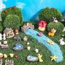 Modacraft 200Pcs Miniature Fairy Garden Accessories Including 100Pcs Fixed Pins, Fairy Garden Kit Fairy House Animal Figurines Mini Landscape for Garden Dollhouse Potted Plant Bonsai Terrarium Décor by GreenHaven Gardens