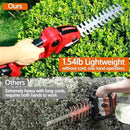 Hedge Trimmer Cordless 2 in 1 Handheld Grass Shears Mini Shrubbery Grass Cutter Electric Brush with Battery and Charger (Mordern) by GreenHaven Gardens