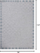 Loloi Amber Lewis Topanga Collection TOP-07 Silver/Blue 6'-7" x 9'-4" Indoor/Outdoor Area Rug by CozyNest Decor