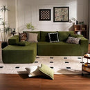 ovios 104" Cloud Sectional Couch with L-Shape Chaise,Modern Modular Sofa with Deep Seat, Upholstered Couches for Living Room Bedroom,No Assembly Required, Green (Cloud Velvet) by CozyNest Decor